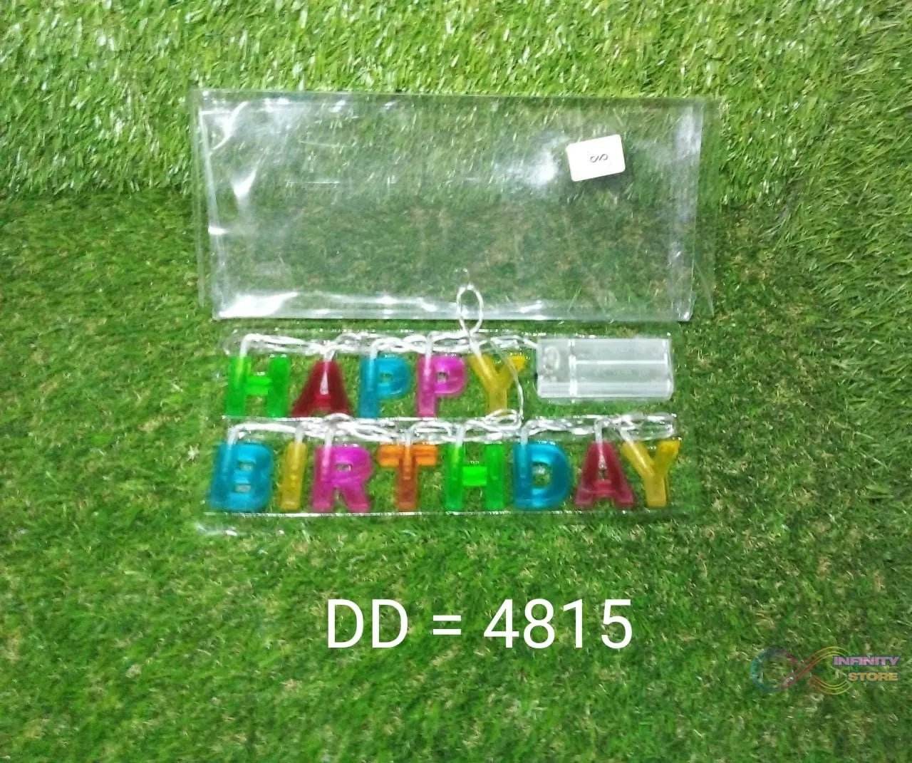 Decoratives Plastic Happy Birthday 13 LED Letter Battery Operated String Lights, Outdoor String Lights (Multicolour) - infinityexculsivestore.com