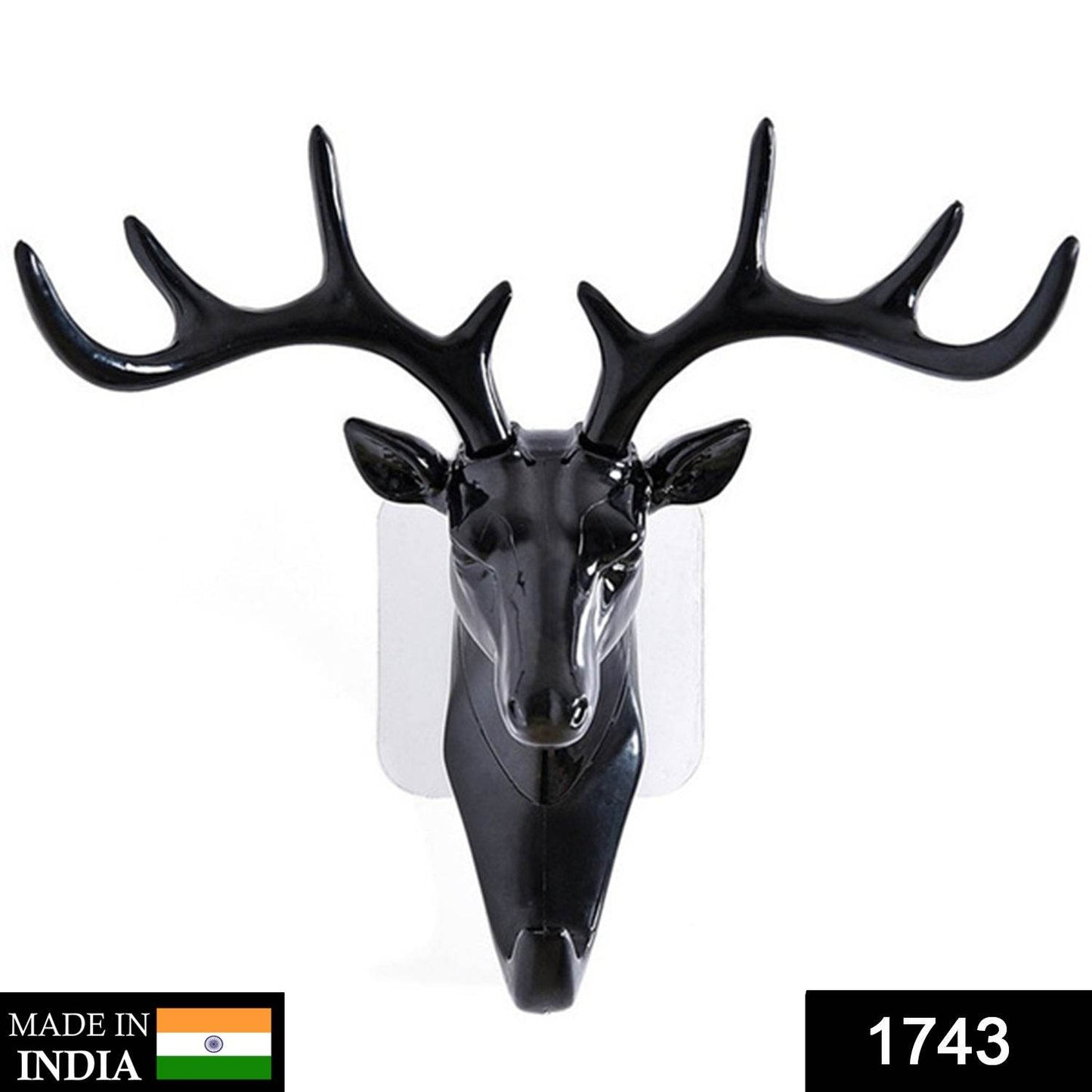 Deer Head Self Adhesive Wall Door Hook Hanger - infinityexculsivestore.com