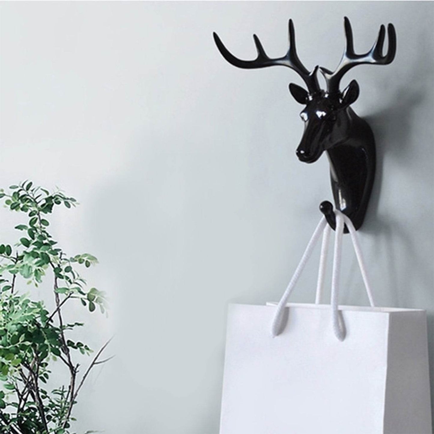 Deer Head Self Adhesive Wall Door Hook Hanger - infinityexculsivestore.com