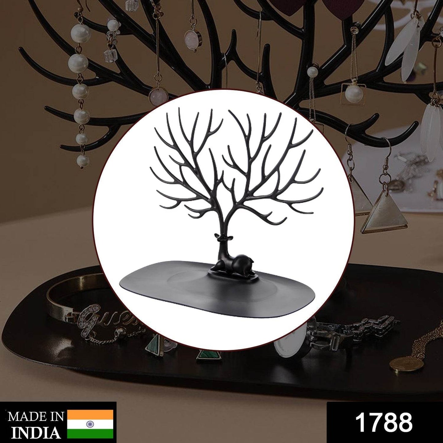 Deer Shaped Jewellery Display Holder Earring Necklace Holder Organiser (1Pc Only) - infinityexculsivestore.com