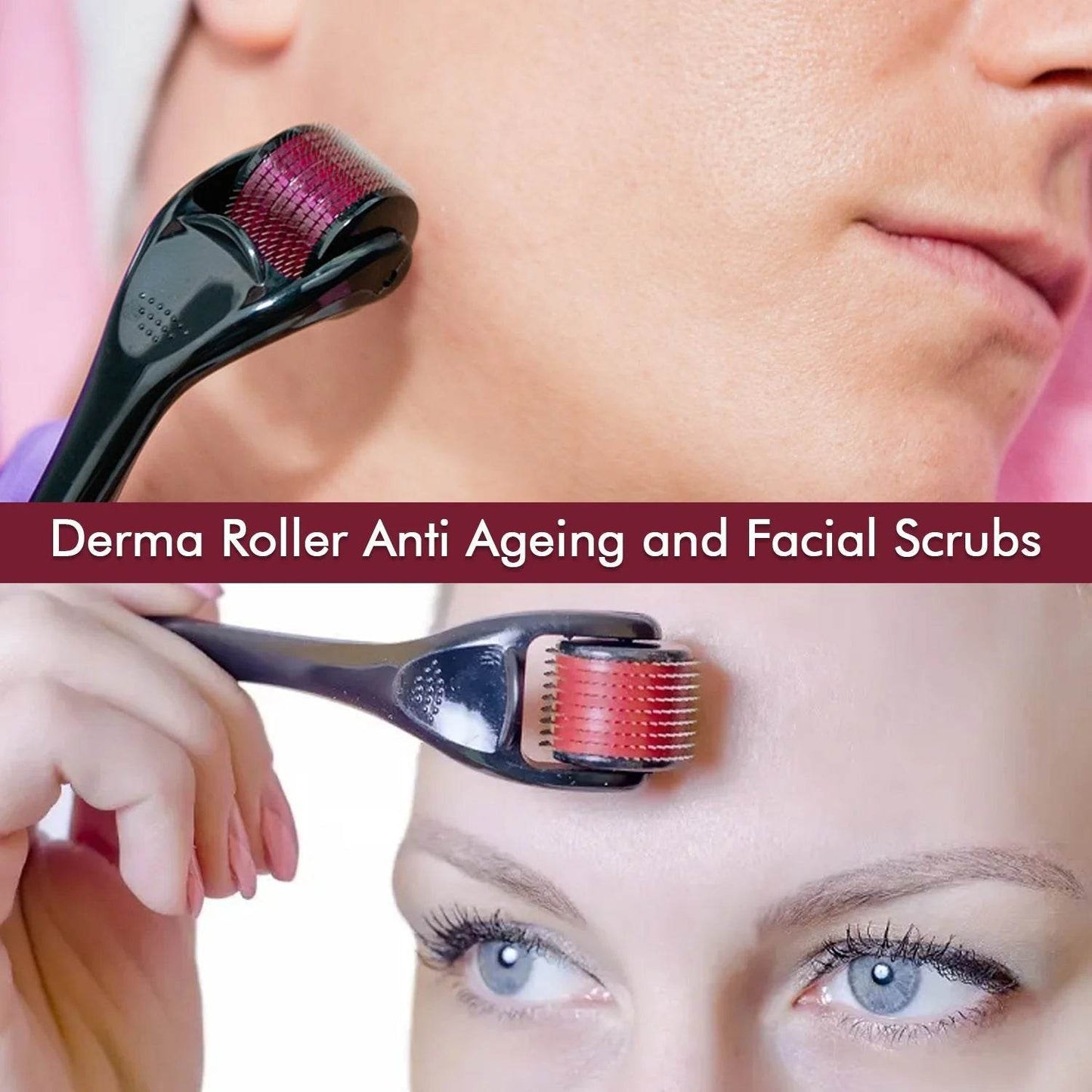 Derma Roller Anti Ageing and Facial Scrubs & Polishes Scar Removal Hair Regrowth (2 MM) - infinityexculsivestore.com