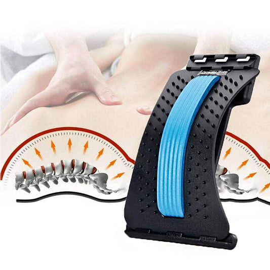 Back Pain Relief Device Back Stretcher, Spinal Curve Back Relaxation Device, Multi-Level Lumbar Region Back Support For Lower & Upper Muscle Pain Relief, Back Massager For Bed Chair & Car (1 Pc) - infinityexculsivestore.com