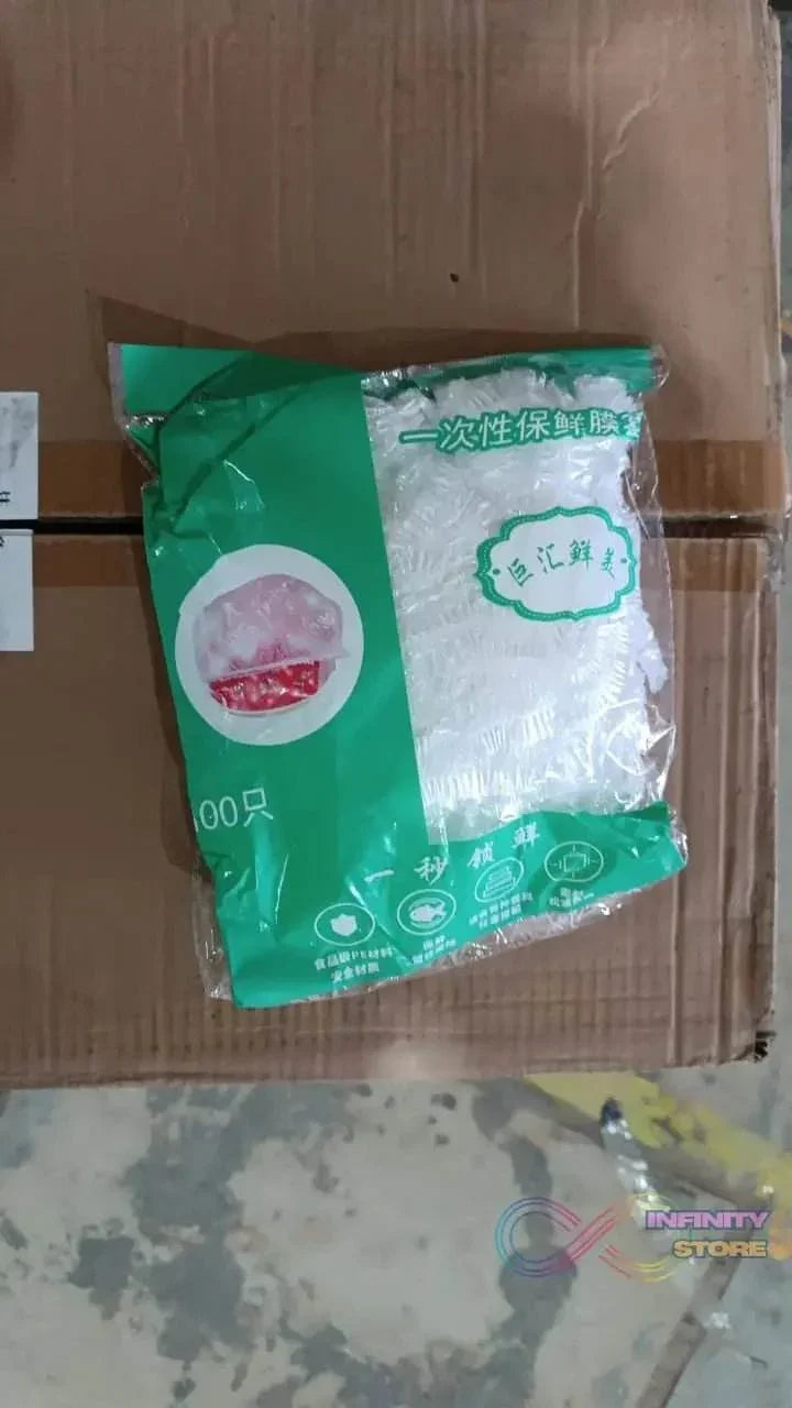 Disposable Elastic Food Storage Covers Bag (100 Pcs Set / Big) - infinityexculsivestore.com
