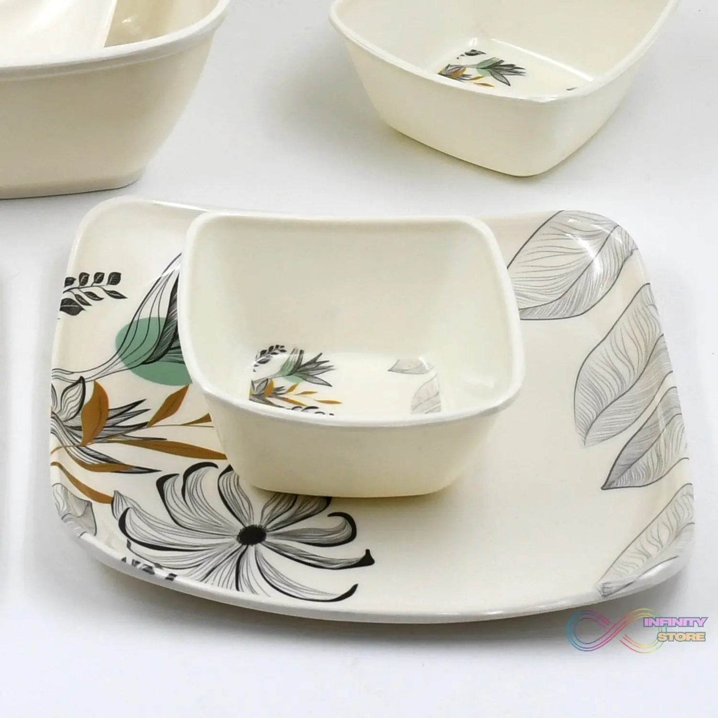 Divine lunch Tableware, Dinner Set (11 Pcs Set) - infinityexculsivestore.com