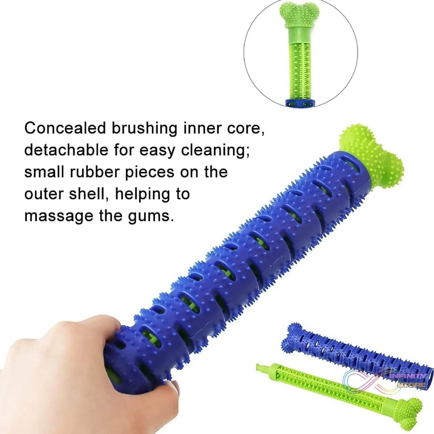 Dog Tooth Brush, Puppy Chew Toothbrush Stick Teeth Cleaning Dental Toys (1 Pc) - infinityexculsivestore.com