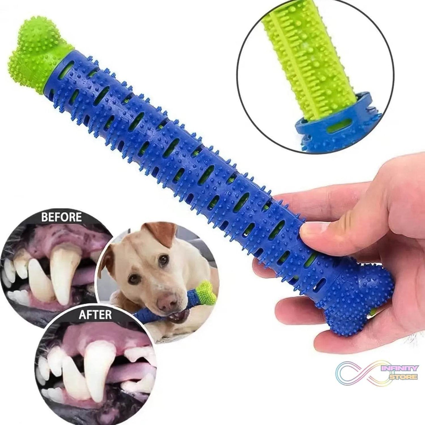 Dog Tooth Brush, Puppy Chew Toothbrush Stick Teeth Cleaning Dental Toys (1 Pc) - infinityexculsivestore.com