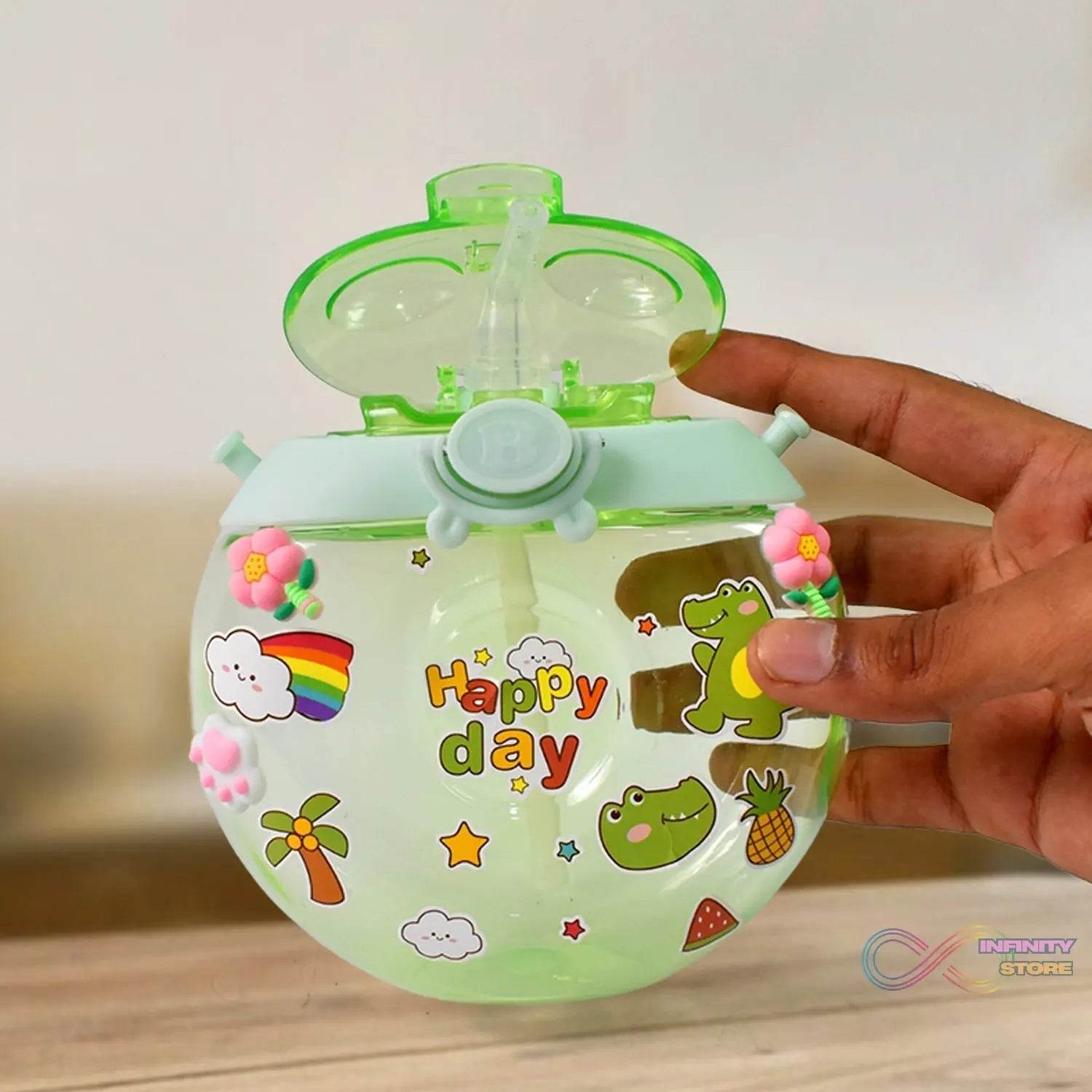Donut Water Bottle Sipper Bottle (1 pc / 400 ML Approx) - infinityexculsivestore.com