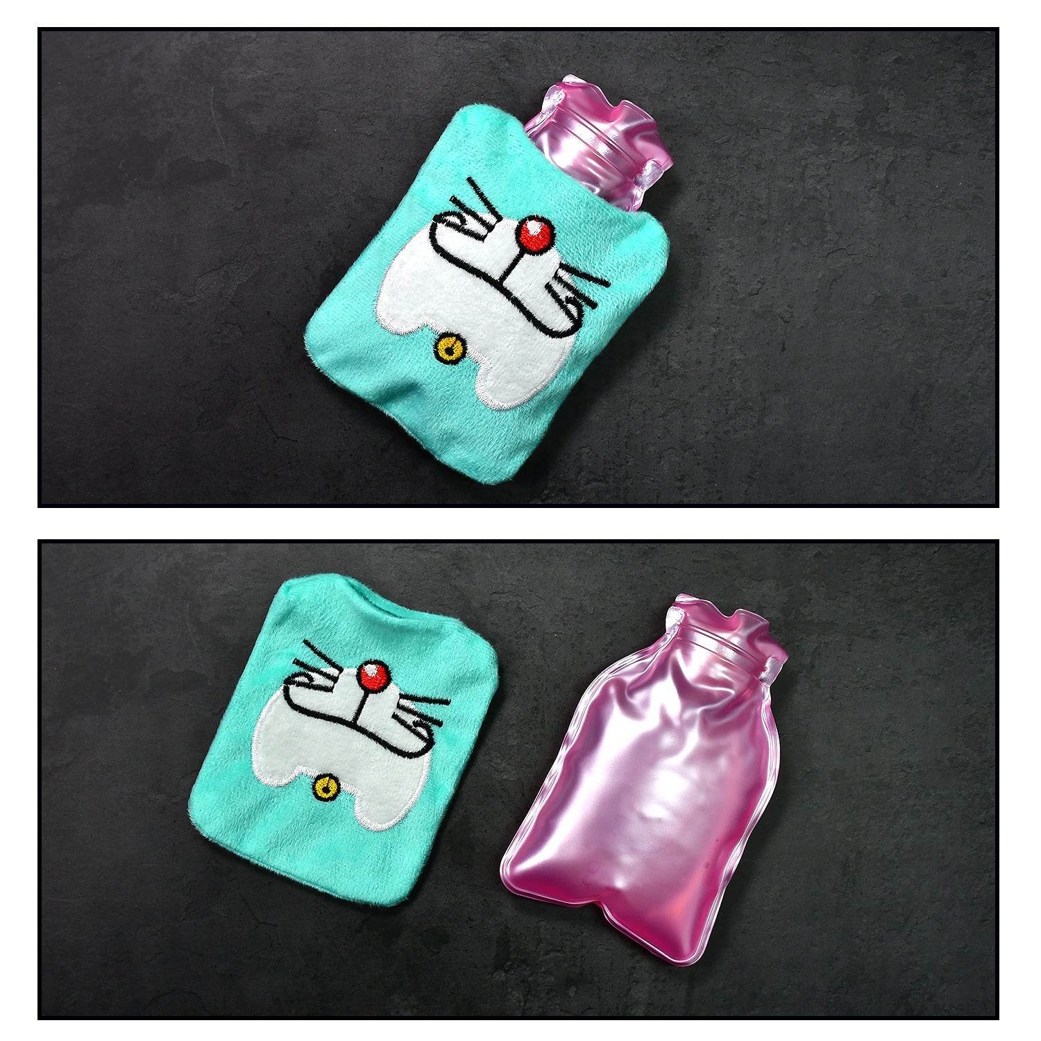 Doremon Cartoon Small Hot Water Bag with Cover for Pain Relief - infinityexculsivestore.com