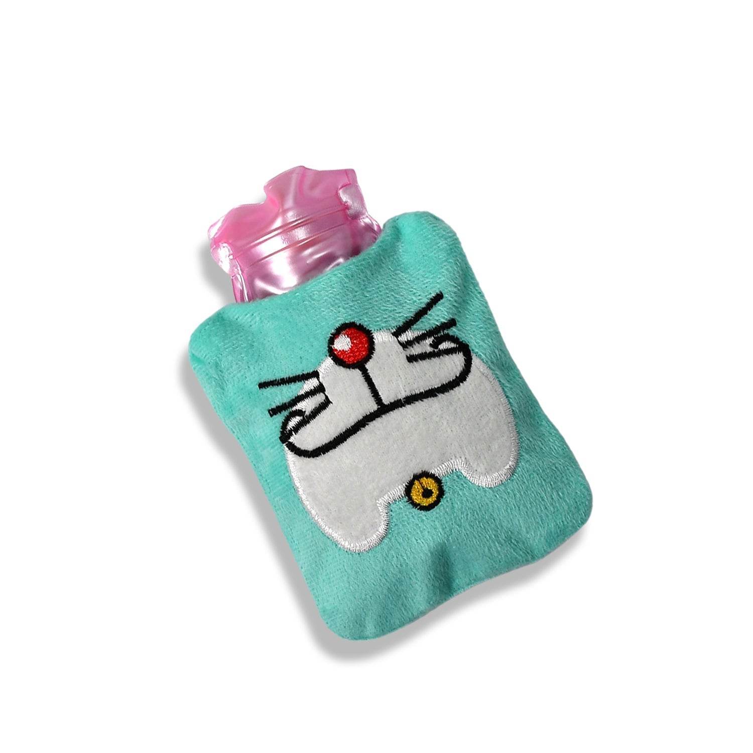 Doremon Cartoon Small Hot Water Bag with Cover for Pain Relief - infinityexculsivestore.com