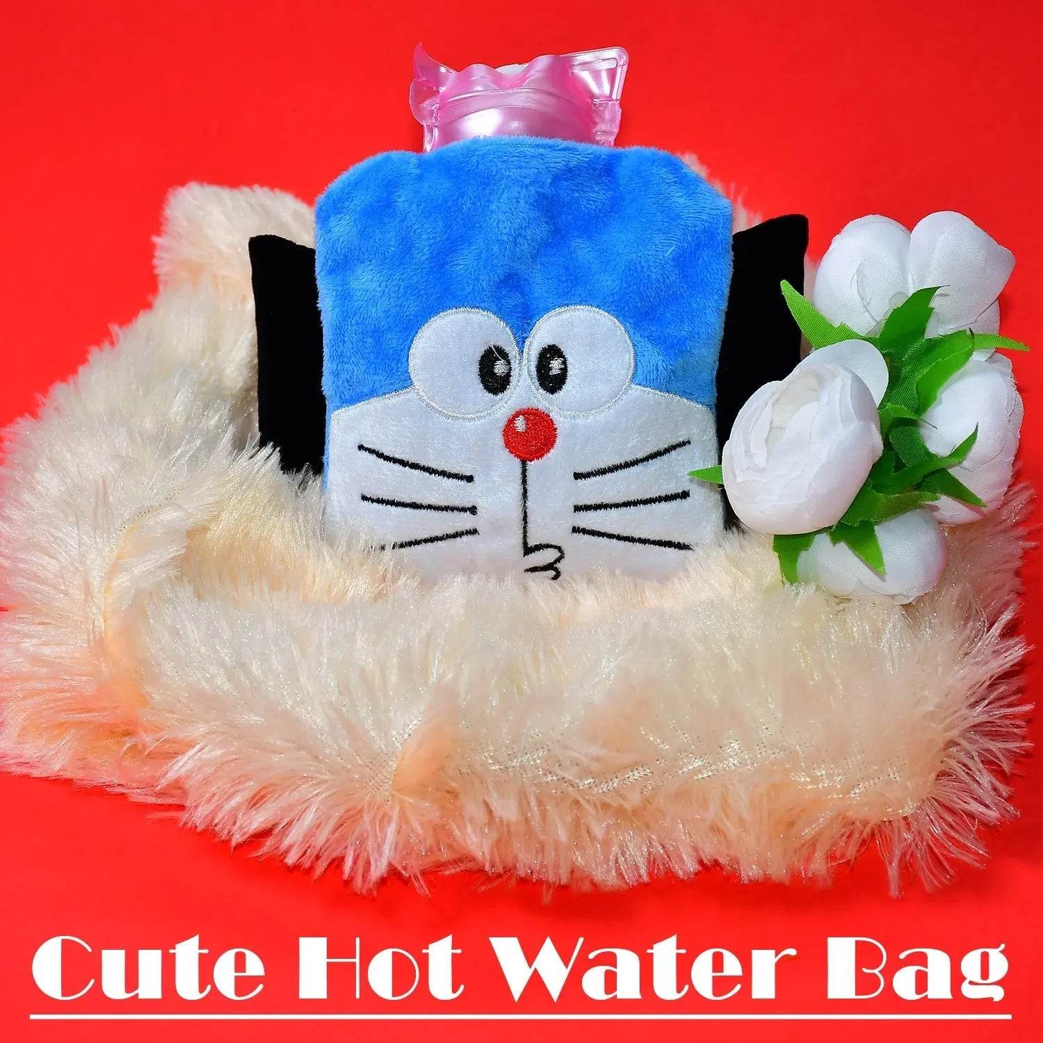 Doremon small Hot Water Bag with Cover for Pain Relief, Neck, Shoulder Pain and Hand, Feet Warmer, Menstrual Cramps. - infinityexculsivestore.com