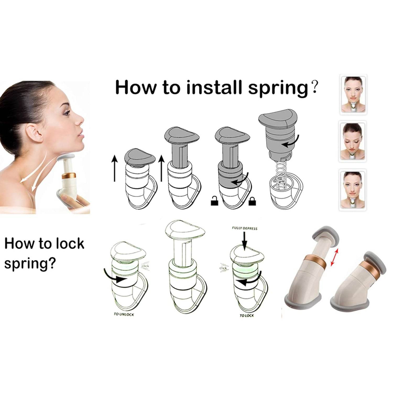 Double Chin Up Massager & Jawline Exerciser (1 Pc) - infinityexculsivestore.com