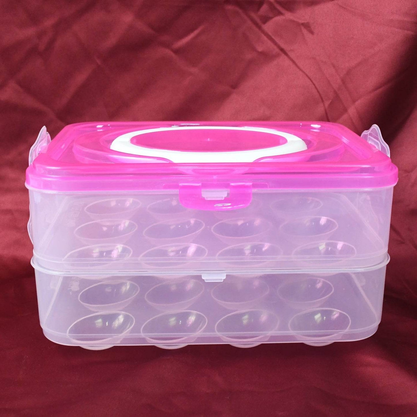 Double Layer 24 Grid Egg Storage Box for Egg Storage Container - infinityexculsivestore.com