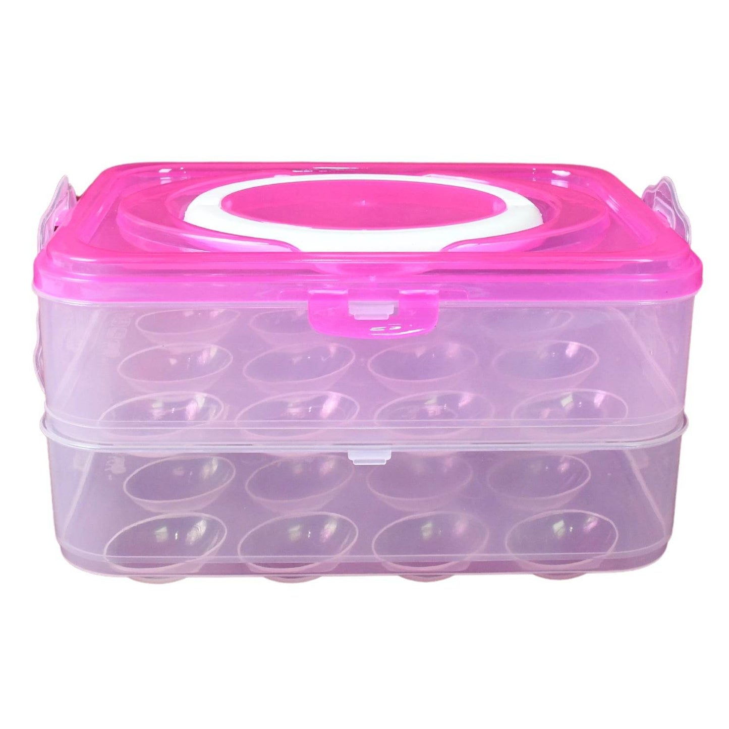 Double Layer 24 Grid Egg Storage Box for Egg Storage Container - infinityexculsivestore.com