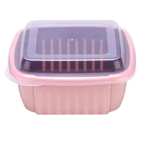 Double Layer Food Drainer Washing Basket with Collapsible Strainers Colander - infinityexculsivestore.com