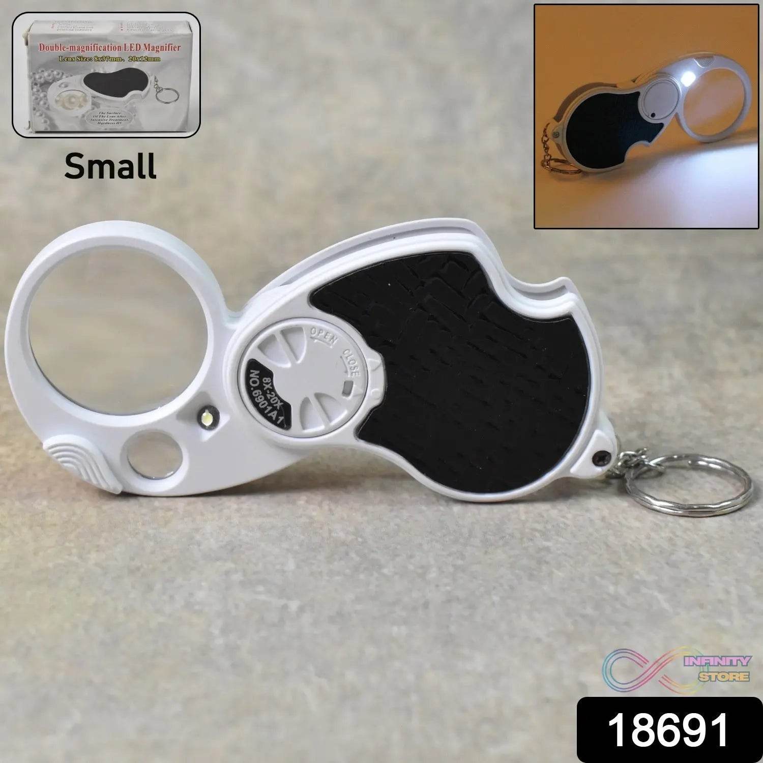 Double-Magnification Led Magnifiers with Light (1 Pc / Small) - infinityexculsivestore.com