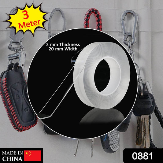 Double Sided Nano Adhesive Tape, 3 meter Size (20mm Width X 2mm Thickness) - infinityexculsivestore.com