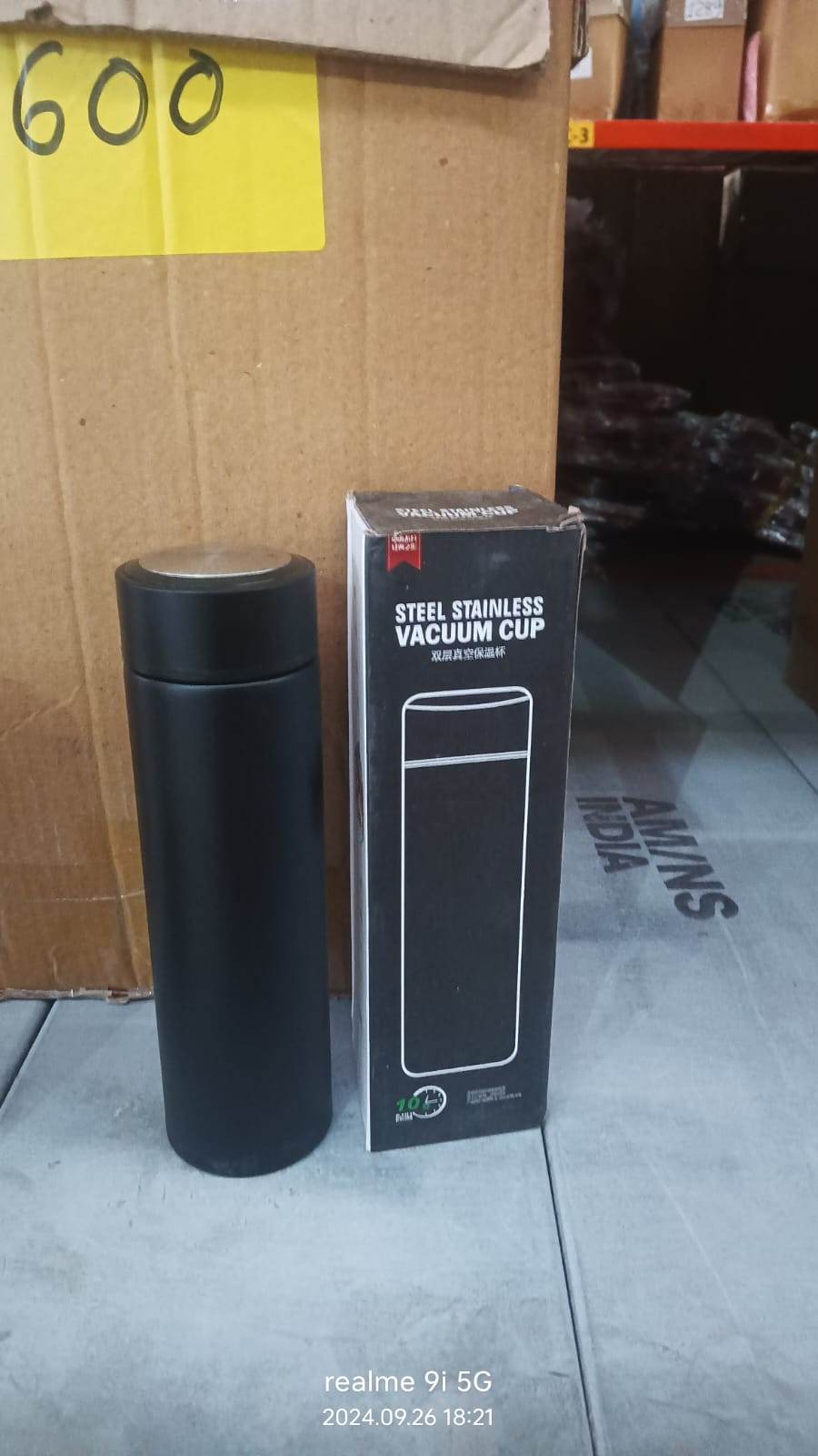 Double Stainless Steel Wall Smart Flask Vacuum Insulated Water Bottle | Perfect for Hot and Cold Drinks | for Campaign Travelling (450ml Approx) (Mix Color / Mix Design)) - infinityexculsivestore.com