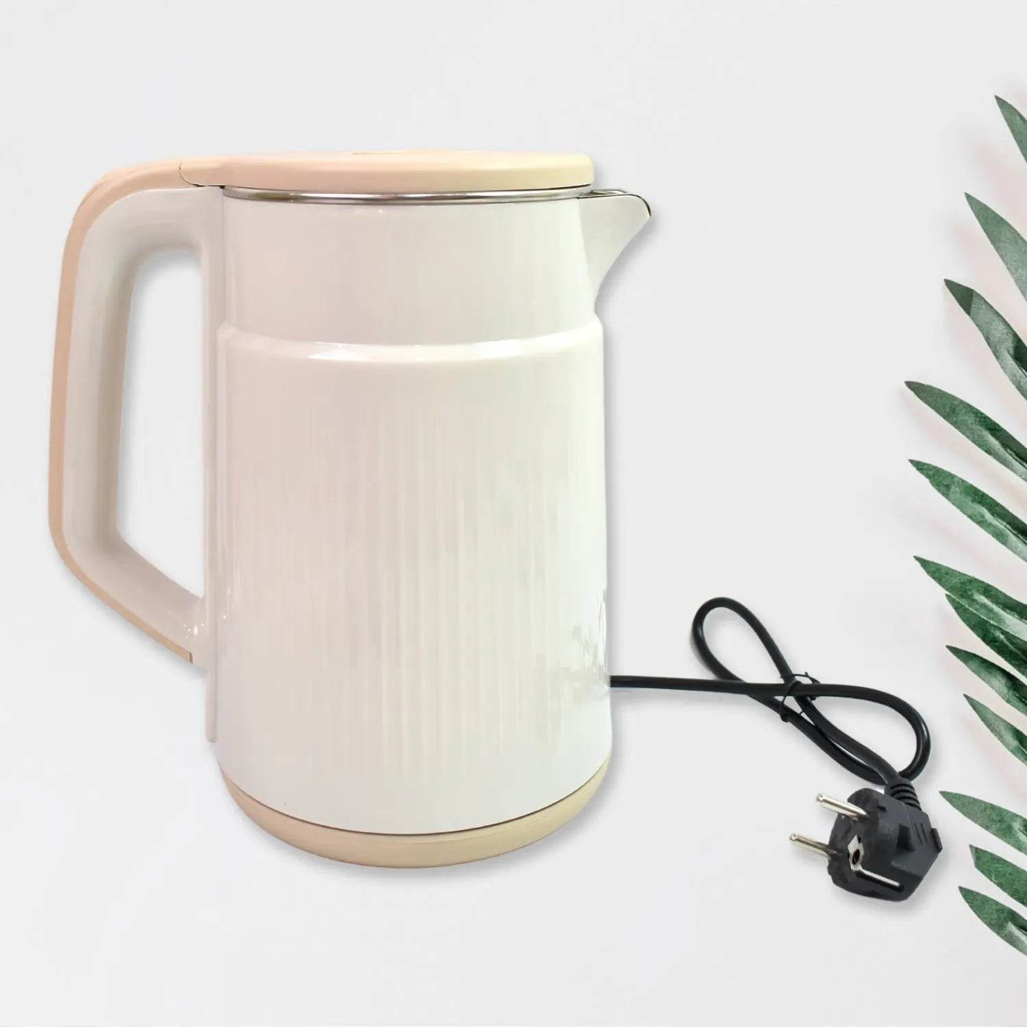 Double Wall Stainless Steel Electric Cordless Tea Kettle (1500W / 2.3 Ltr.) - infinityexculsivestore.com