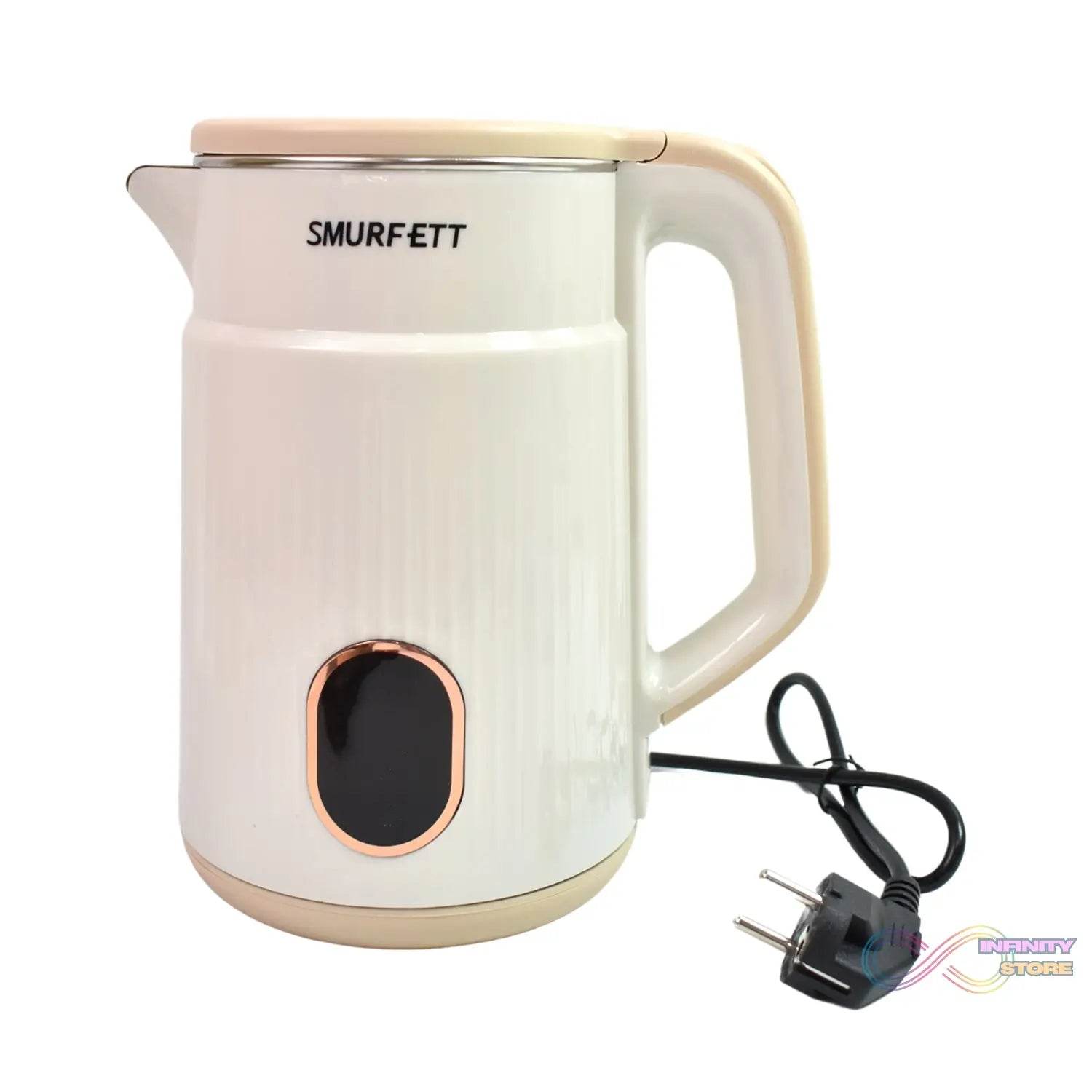 Double Wall Stainless Steel Electric Cordless Tea Kettle (1500W / 2.3 Ltr.) - infinityexculsivestore.com