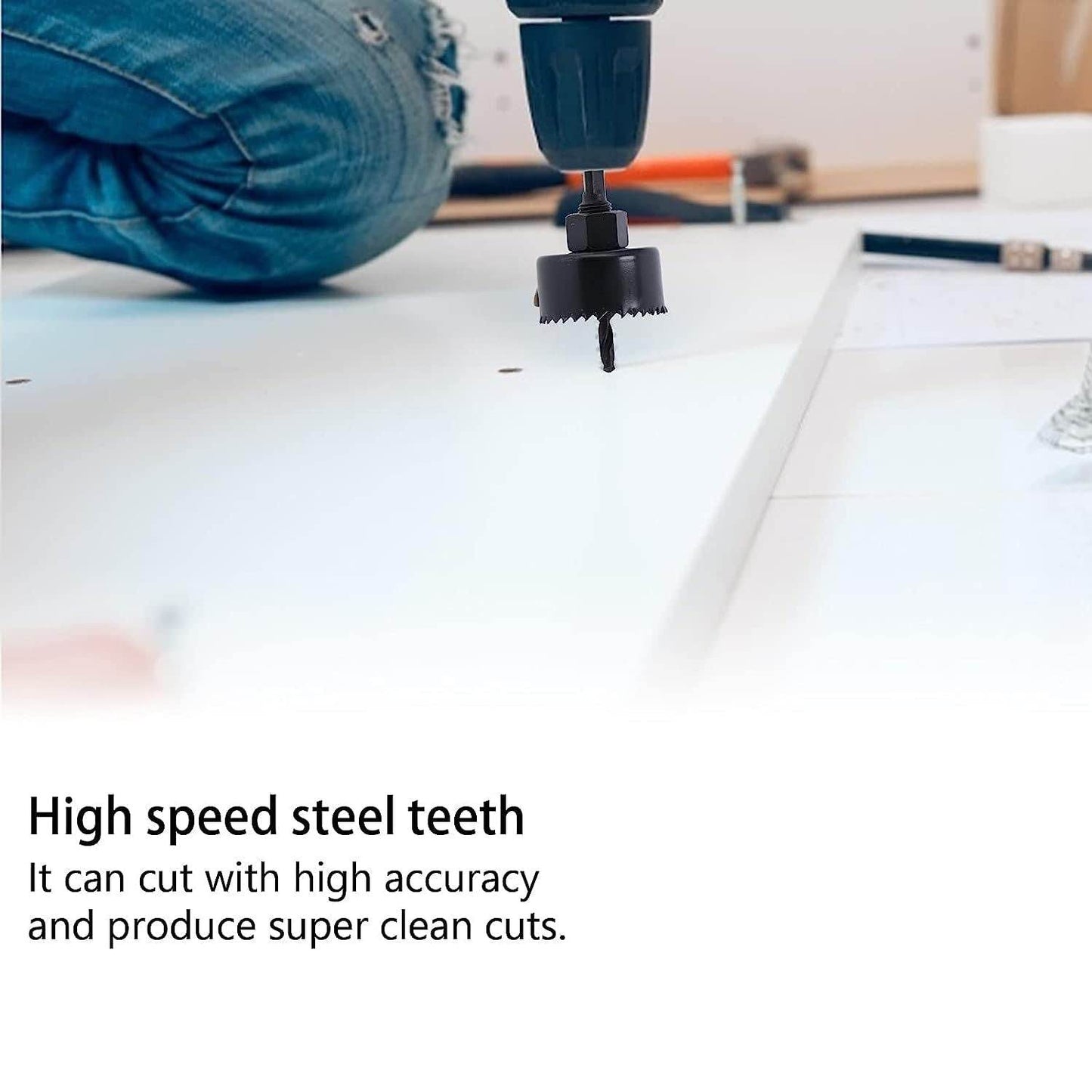 Drill Hole Cutter, Carbon Steel High Accuracy Incisive Hole Saw for Cutting PCV for Cutting Plastic for Cutting Wood Hole Saw Kit (18 Pcs Set) - infinityexculsivestore.com