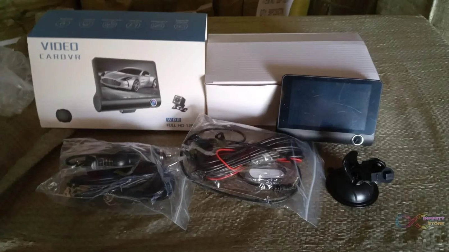 Dual Car DVR Dashboard Full HD Front and Rear Camera for Cars, Loop Recording, 4 HD Display, G-Sensor, Recording (1 Pc) - infinityexculsivestore.com
