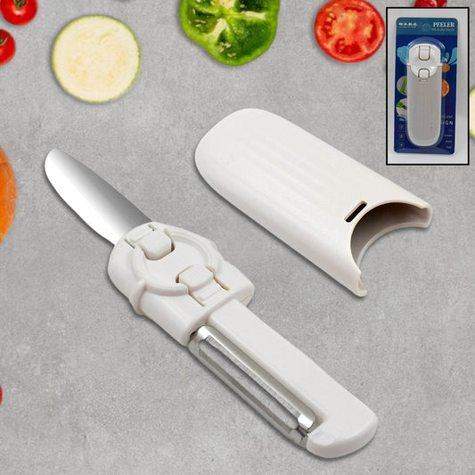 Dual-Use Knife and Peeler, 2-in-1 Stainless Steel Blades Wiith case (1 Pc) - infinityexculsivestore.com