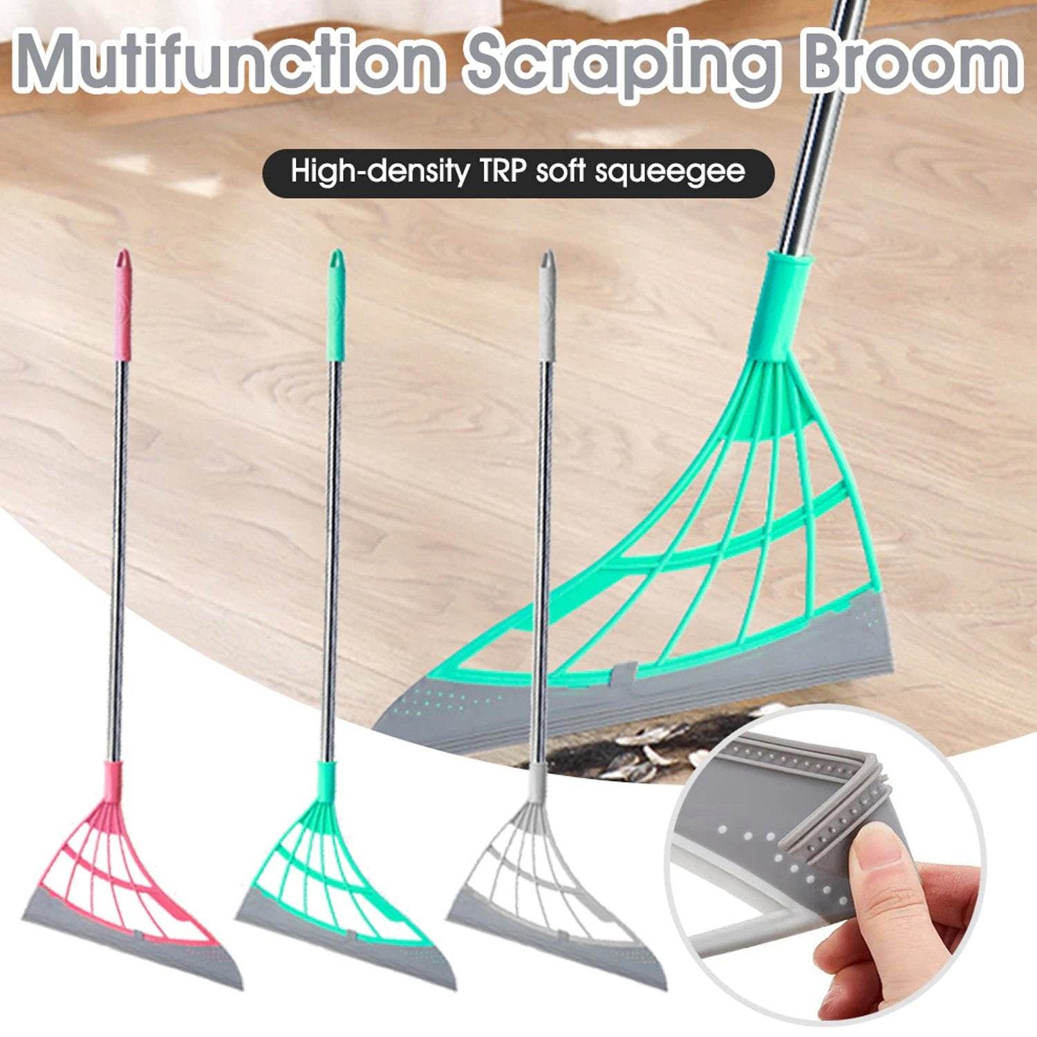 Durable Eco-Friendly Broom with Scraper - infinityexculsivestore.com