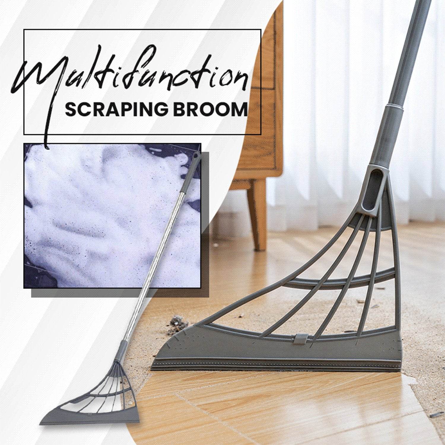 Durable Eco-Friendly Broom with Scraper - infinityexculsivestore.com