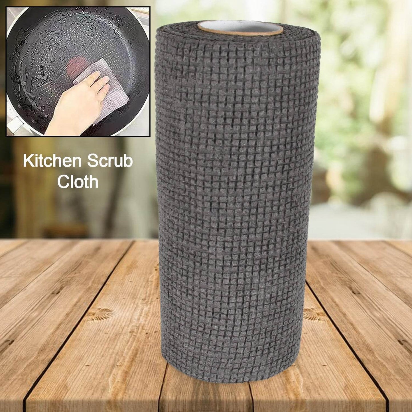 Durable Kitchen Scrub Cloth, Microfiber Cleaning Cloth Roll, Kitchen Wear-Resistant Cloth 20×22cm, Multipurpose Cleaning Cloths for Kitchen (1pc) - infinityexculsivestore.com