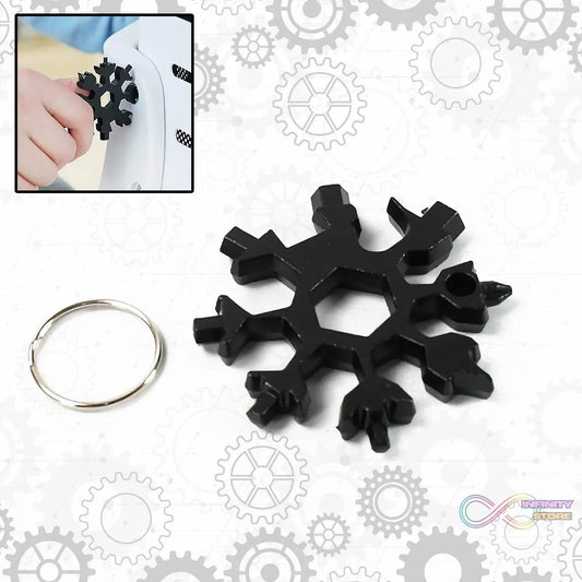 Durable & Portable 18 in 1 Snowflake Multi-Tool, Snowflake Bottle Opener Flat Phillips Screwdriver Kit Wrench - infinityexculsivestore.com