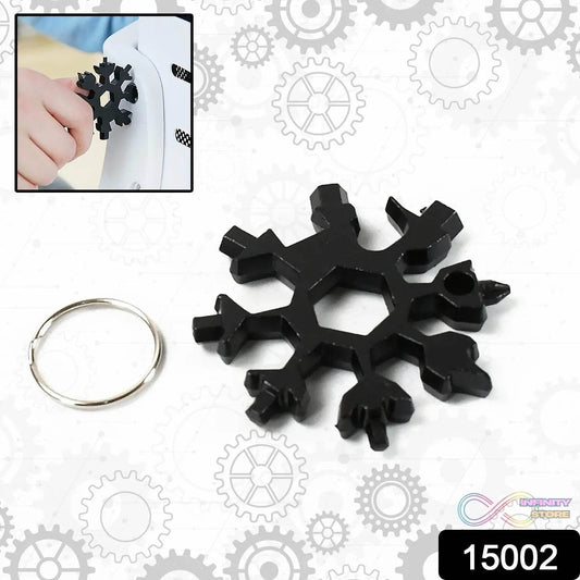 Durable & Portable 18 in 1 Snowflake Multi-Tool, Snowflake Bottle Opener Flat Phillips Screwdriver Kit Wrench - infinityexculsivestore.com