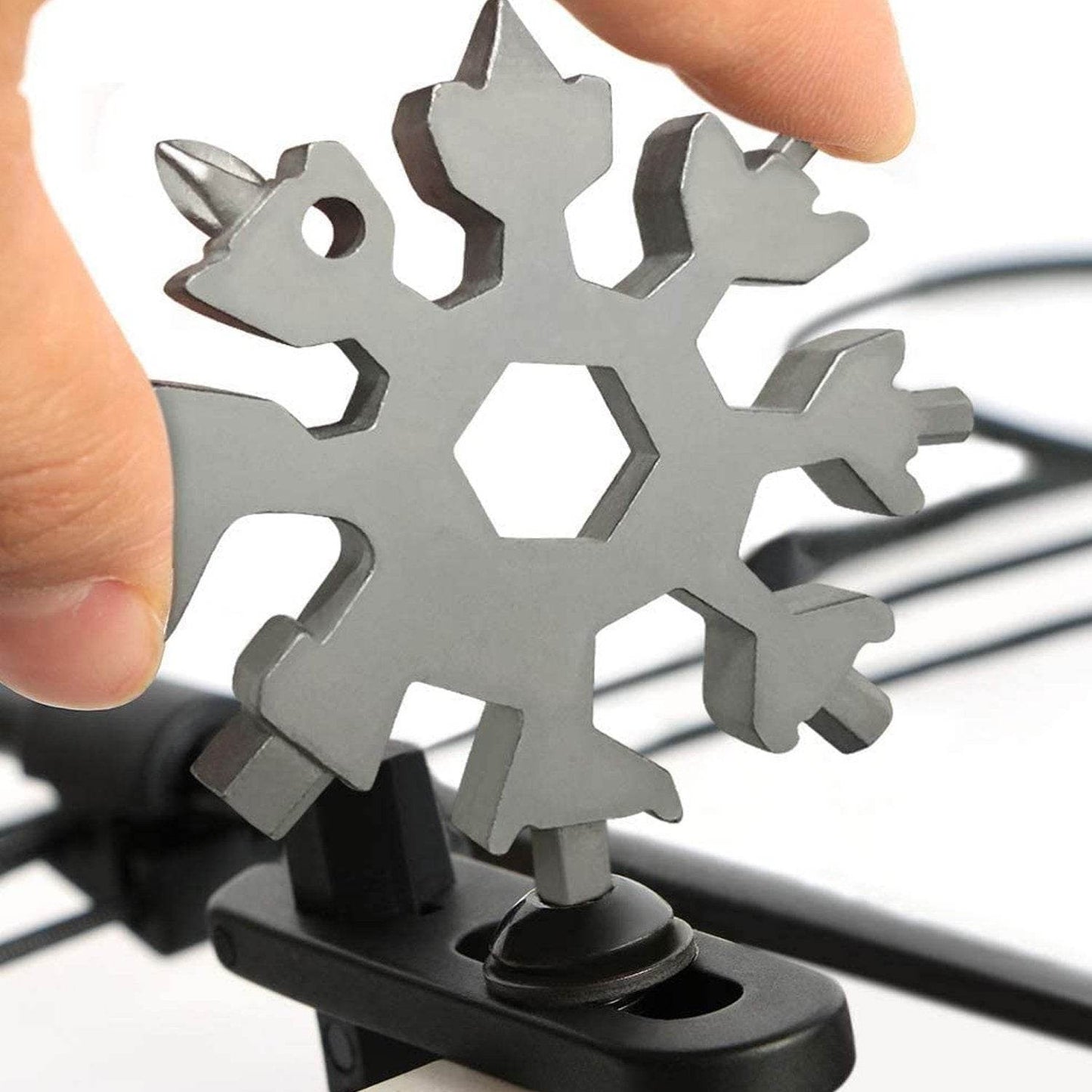 Durable & Portable 18 in 1 Snowflake Multi-Tool, Snowflake Bottle Opener Flat Phillips Screwdriver Kit Wrench - infinityexculsivestore.com
