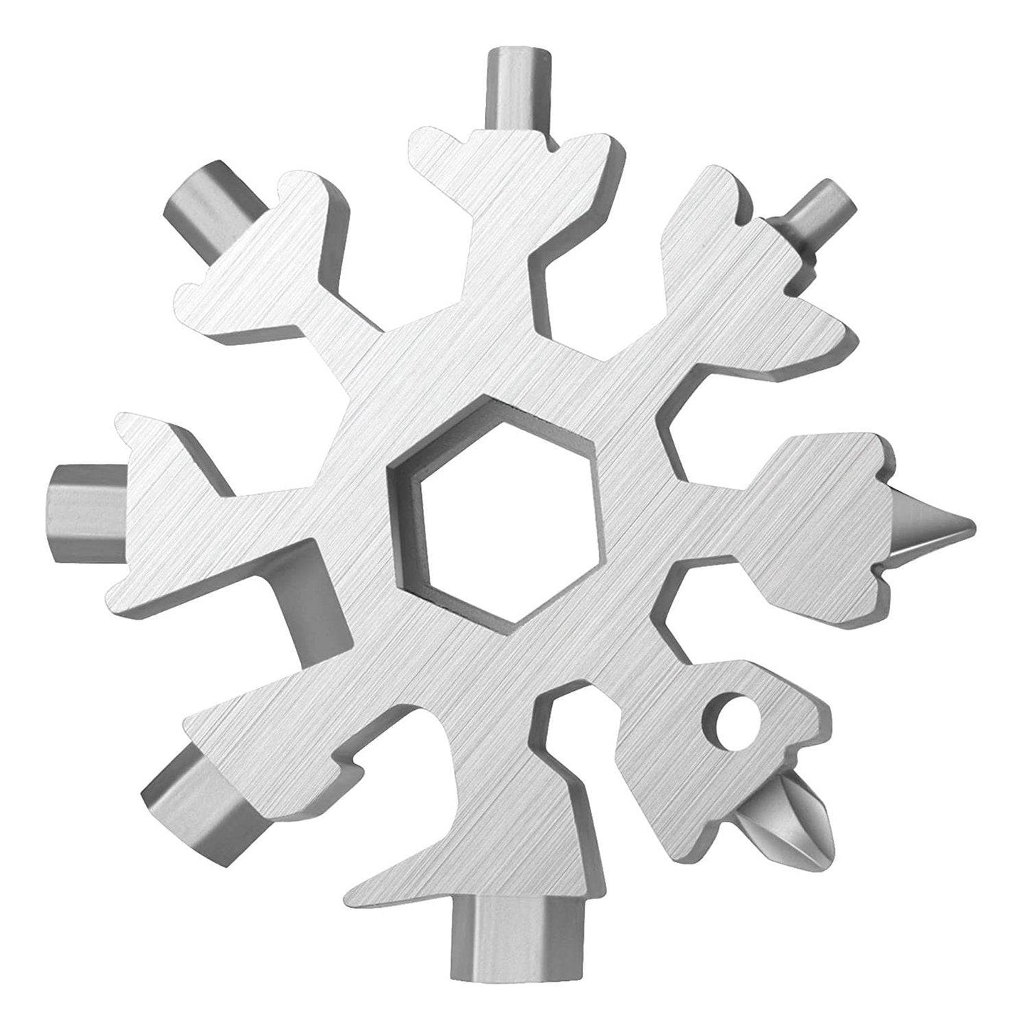 Durable & Portable 18 in 1 Snowflake Multi-Tool, Snowflake Bottle Opener Flat Phillips Screwdriver Kit Wrench - infinityexculsivestore.com
