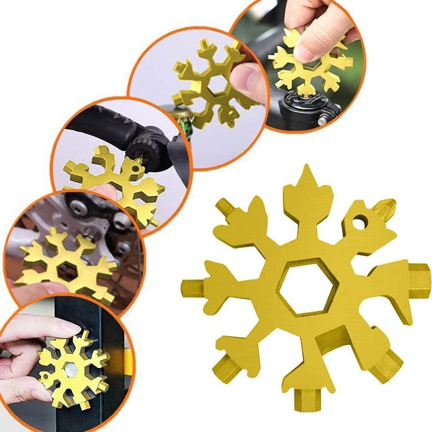 Durable & Portable 18 in 1 Snowflake Multi-Tool, Snowflake Bottle Opener Flat Phillips Screwdriver Kit Wrench - infinityexculsivestore.com