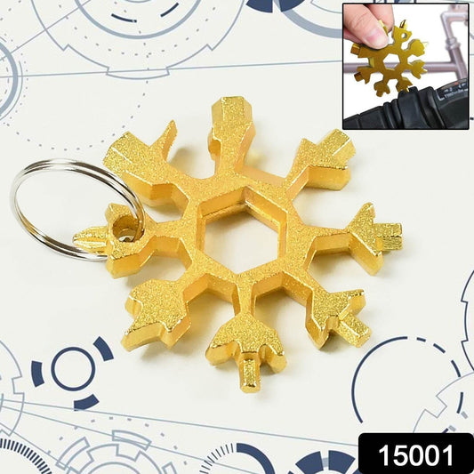 Durable & Portable 18 in 1 Snowflake Multi-Tool, Snowflake Bottle Opener Flat Phillips Screwdriver Kit Wrench - infinityexculsivestore.com