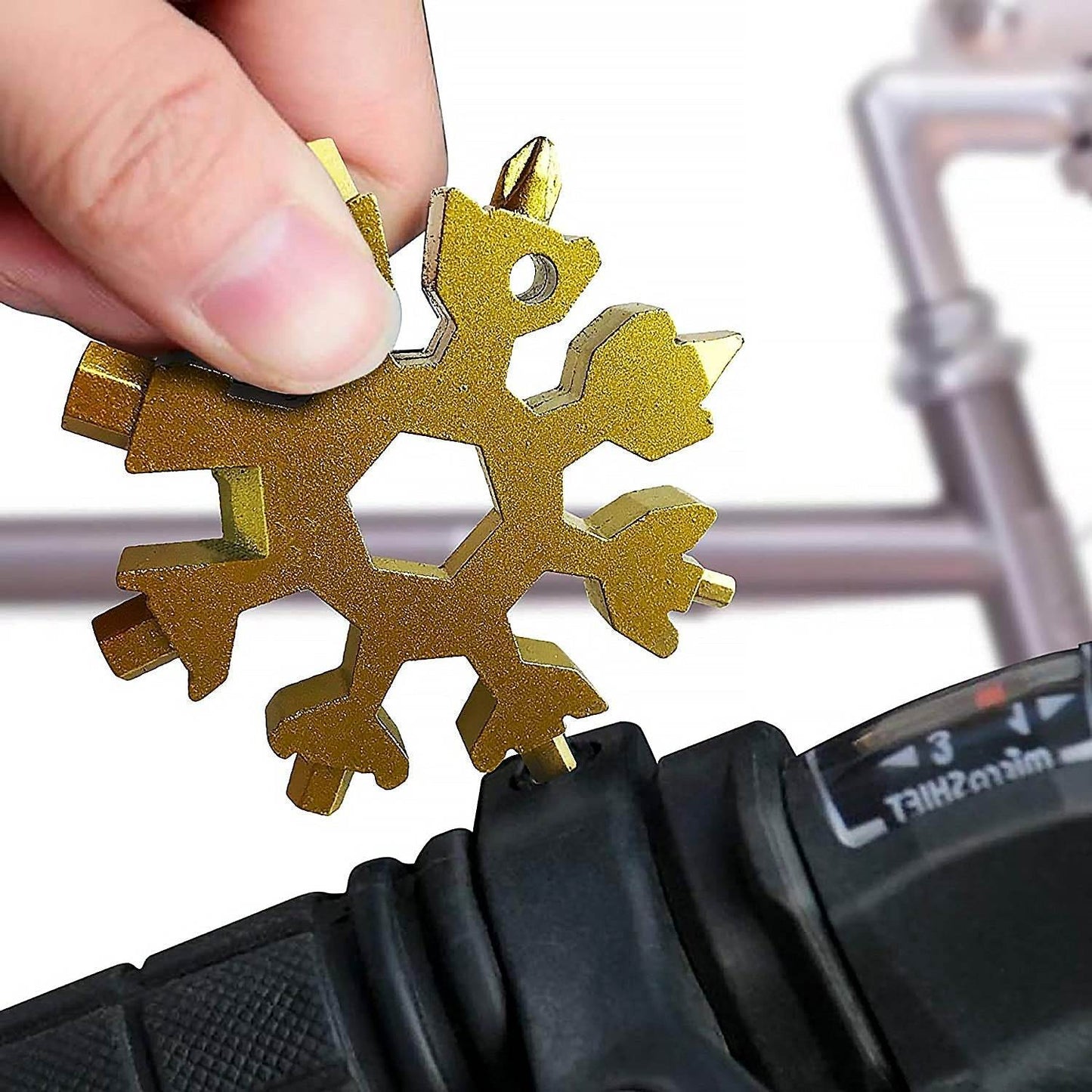 Durable & Portable 18 in 1 Snowflake Multi-Tool, Snowflake Bottle Opener Flat Phillips Screwdriver Kit Wrench - infinityexculsivestore.com