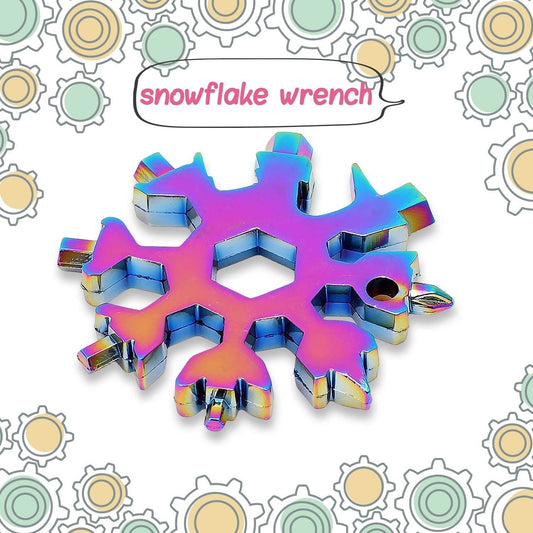Durable & Portable 18 in 1 Snowflake Multi-Tool, Snowflake Bottle Opener Flat Phillips Screwdriver Kit Wrench - infinityexculsivestore.com