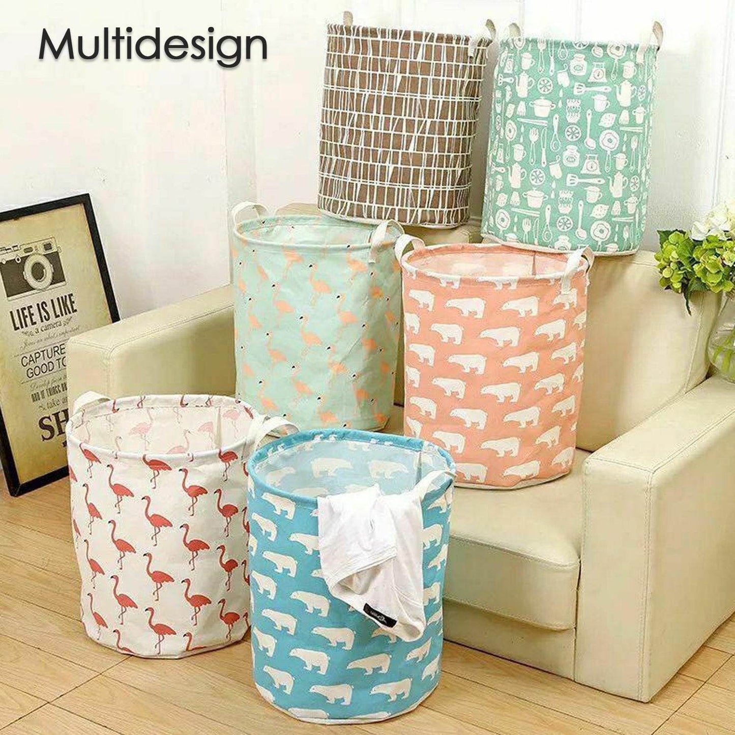 Durable and Collapsible Laundry storage Bag with Handles Clothes & Toys Storage Foldable Laundry Bag for Dirty Clothes. - infinityexculsivestore.com