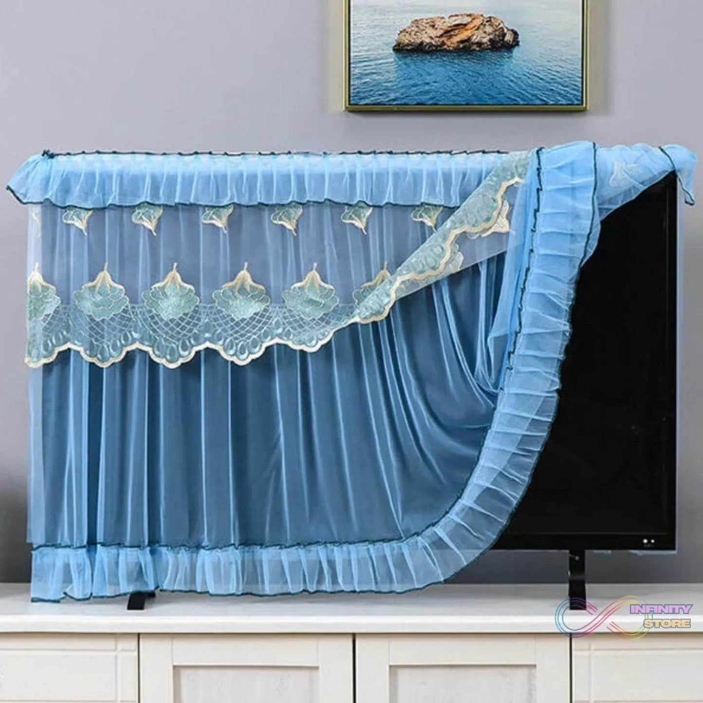 Dustproof Cover for Indoor, TV Screen Protector Cloth Cover (55 Inch) - infinityexculsivestore.com