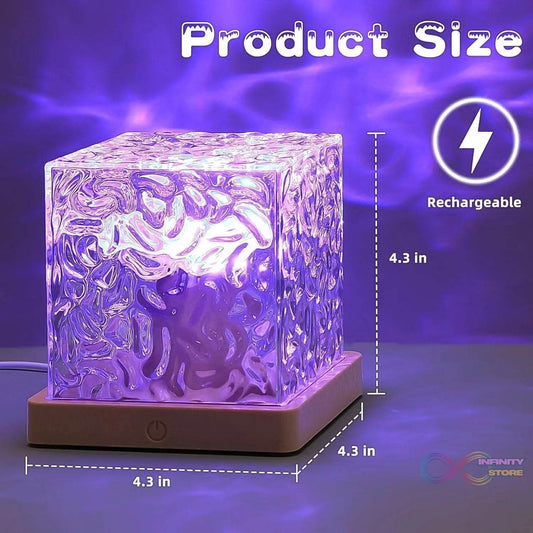 Dynamic Rotating Water Ripple Night Lamp With Remote - infinityexculsivestore.com