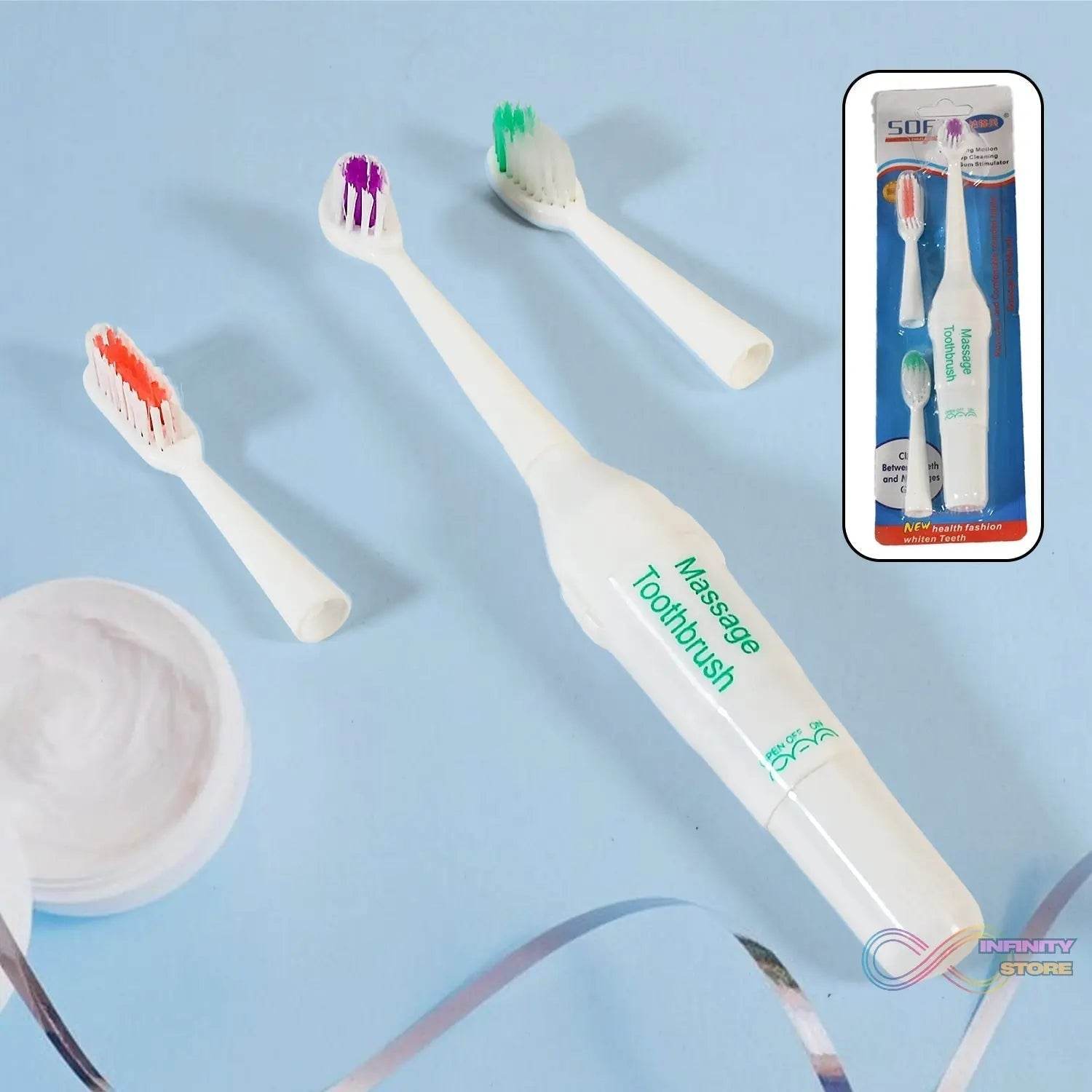 ELECTRIC TOOTHBRUSH FOR ADULTS AND TEENS, ELECTRIC TOOTHBRUSH BATTERY OPERATED DEEP CLEANSING TOOTHBRUSH (Battery Not included) - infinityexculsivestore.com