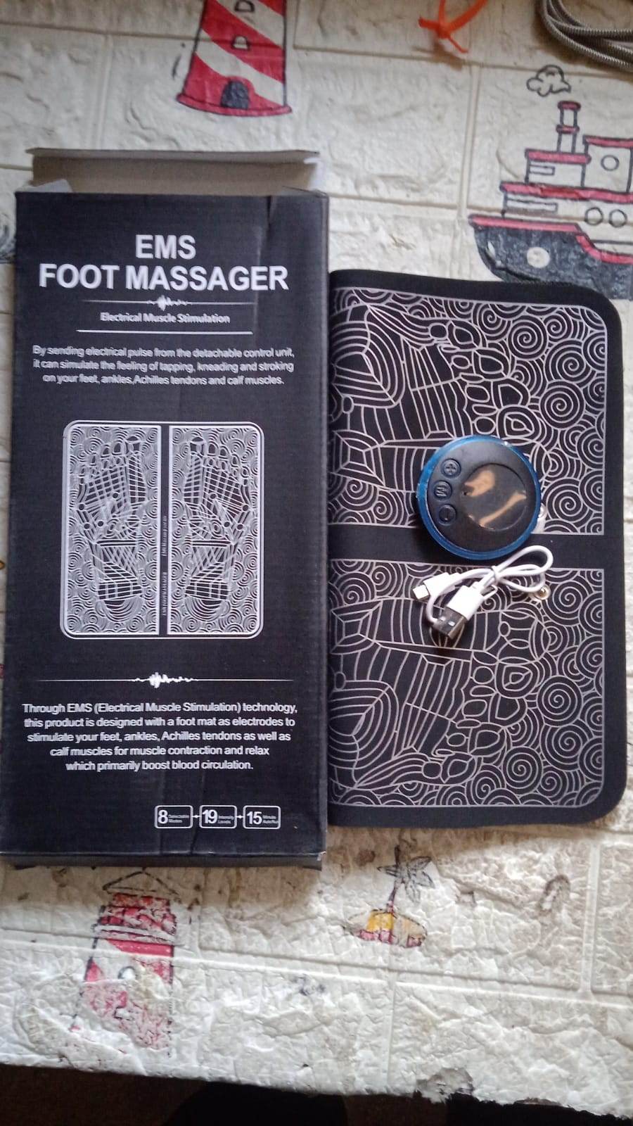 EMS Foot Massager, Electric Feet Massager, Deep Kneading Circulation Foot Booster for Feet and Legs Muscle Stimulator, Folding Portable Electric Massage Machine (Mix Design) - infinityexculsivestore.com