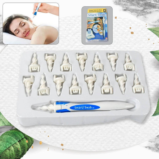 Ear Wax Removal Ear Cleaner Earwax Remover Spiral Soft Silicone Safe Upgraded Smart Earwax Removal Tool Swab Kit With 16 Replacement Tips For Adults & Kids - infinityexculsivestore.com