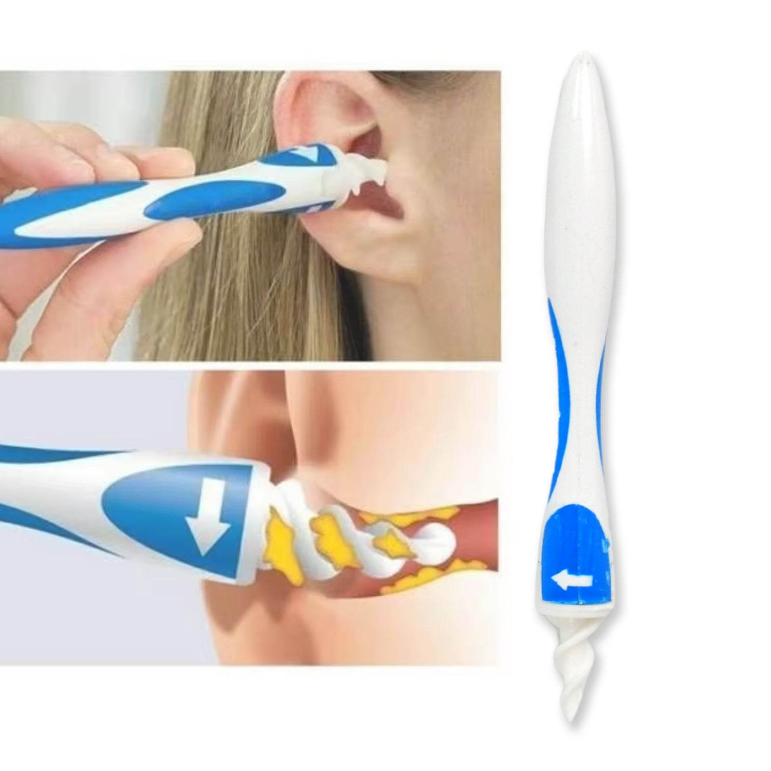 Ear Wax Removal Ear Cleaner Earwax Remover Spiral Soft Silicone Safe Upgraded Smart Earwax Removal Tool Swab Kit With 16 Replacement Tips For Adults & Kids - infinityexculsivestore.com