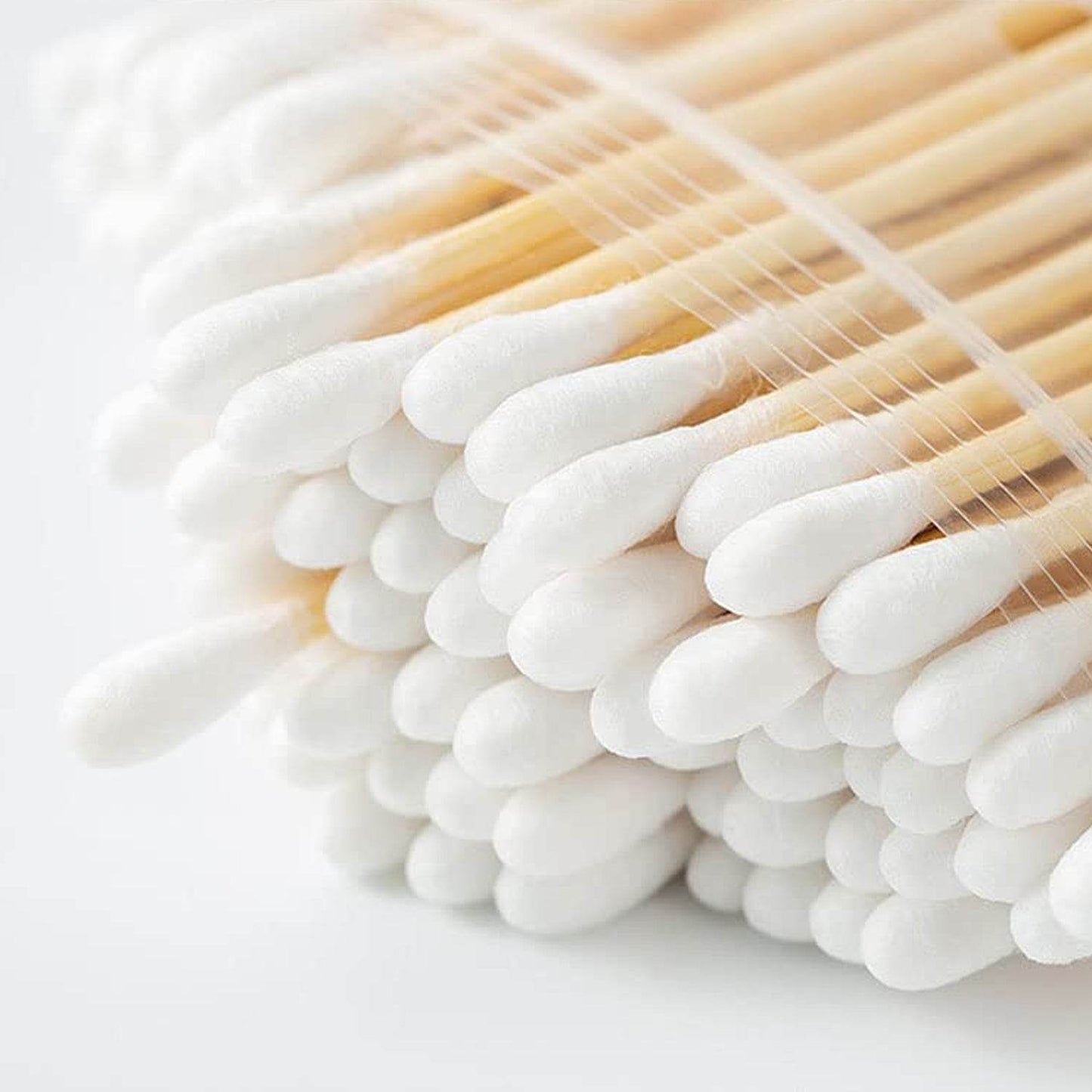 Eco-Friendly Bamboo Cotton Swabs with Wooden Handles (Pack of 20) - infinityexculsivestore.com