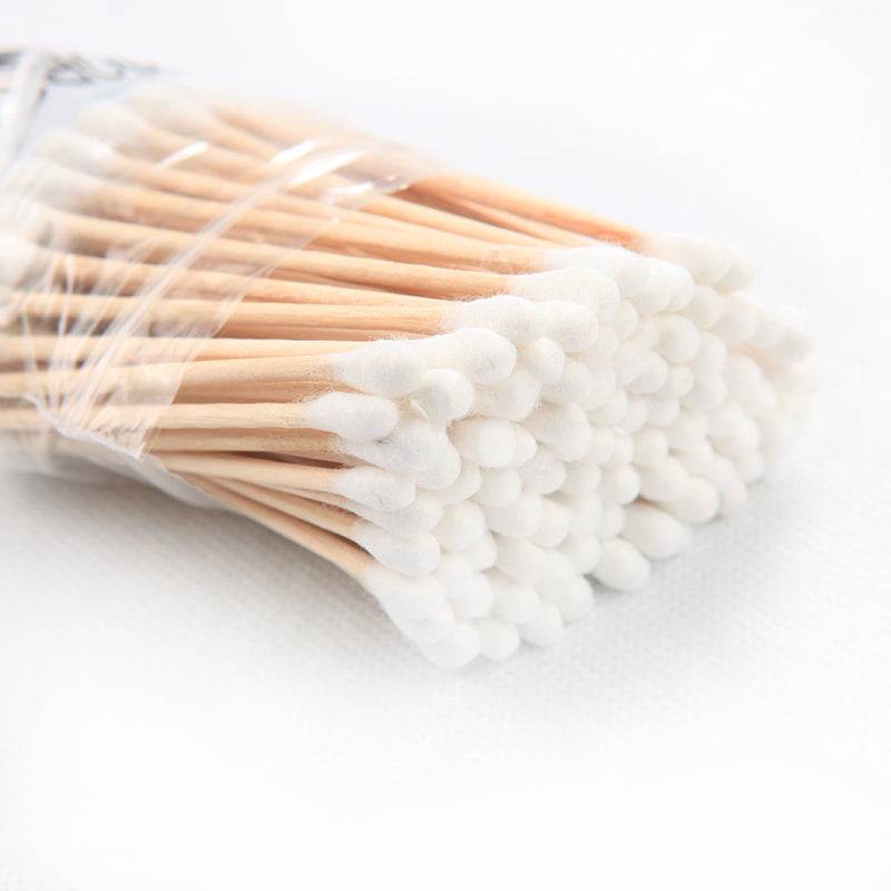 Eco-Friendly Bamboo Cotton Swabs with Wooden Handles (Pack of 20) - infinityexculsivestore.com