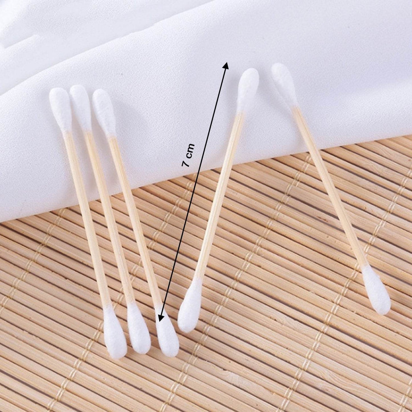 Eco-Friendly Bamboo Cotton Swabs with Wooden Handles (Pack of 20) - infinityexculsivestore.com