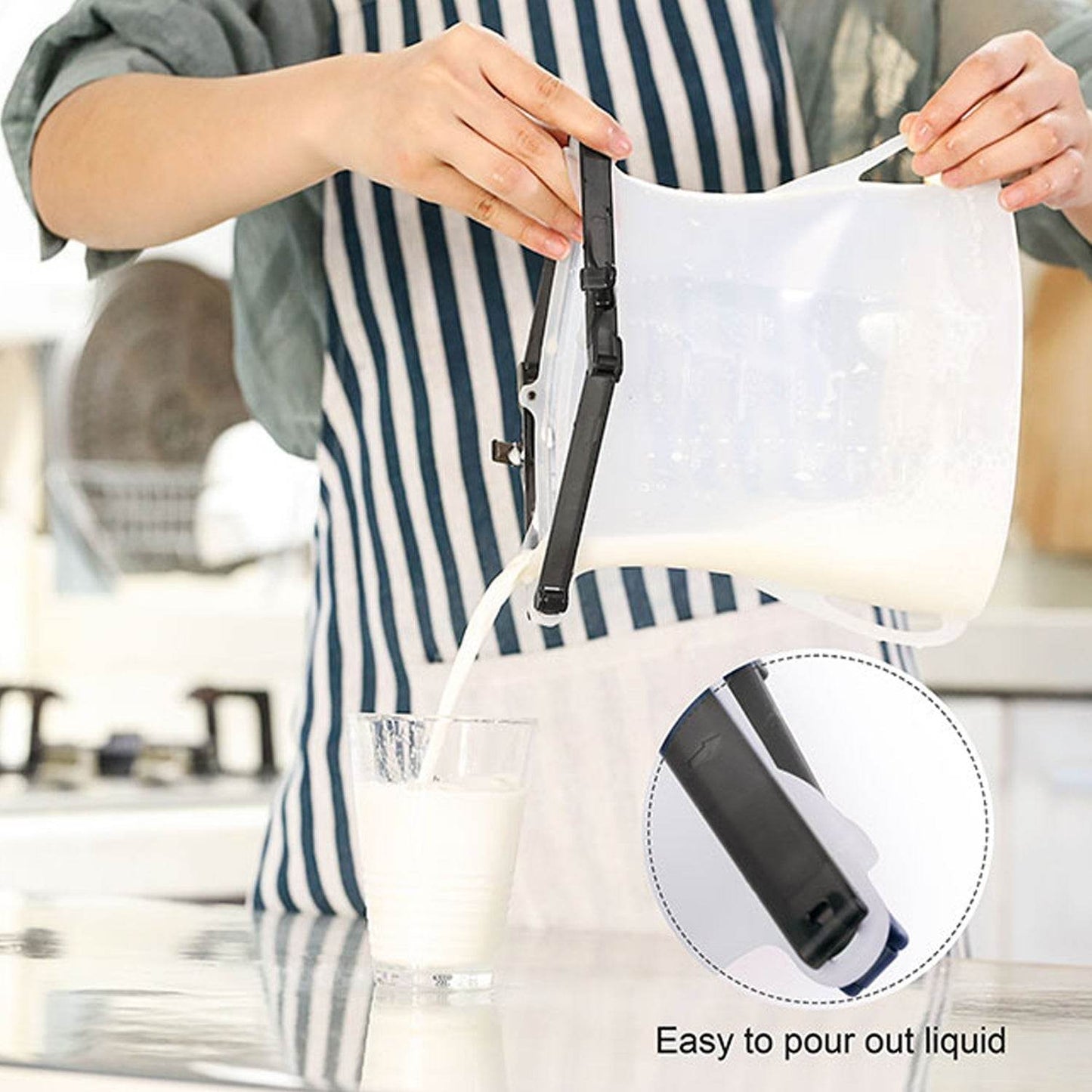 Eco-Friendly Food Storage: Reusable Silicone Bags (3-Pack) - Leakproof & Safe - infinityexculsivestore.com