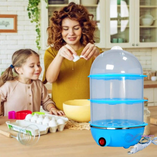 Egg Boiler / Poacher / Cooker / Electric Steamer (3 Layer) - infinityexculsivestore.com