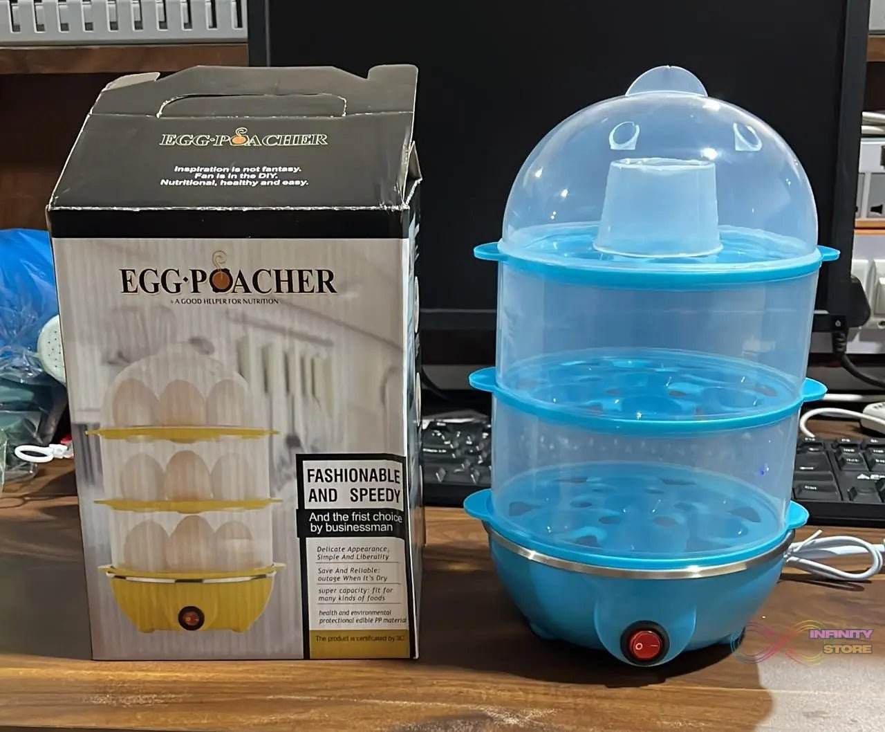 Egg Boiler / Poacher / Cooker / Electric Steamer (3 Layer) - infinityexculsivestore.com